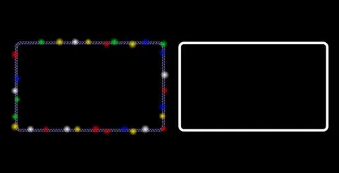 Flare Mesh 2D Rounded Rectangle Frame Icon with Flare Spots Stock Illustration