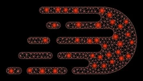 Flare Mesh 2D Rush Effect with Flare Spots Stock Illustration