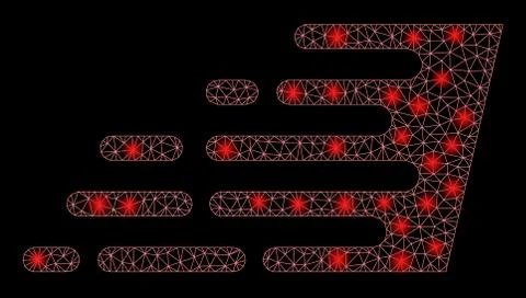 Flare Mesh 2D Rush Effect with Flare Spots Stock Illustration