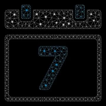 Flare Mesh 2D Seventh Day with Flare Spots 스톡 일러스트