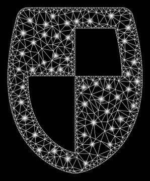 Flare Mesh 2D Shield with Flare Spots Stock Illustration