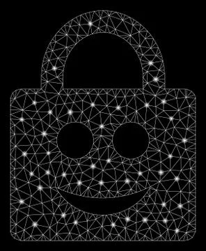 Flare Mesh 2D Smiled Lock with Flare Spots Stock-Illustration