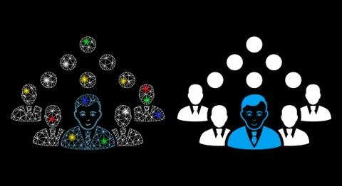 Flare Mesh 2D Staff Team Icon with Flare Spots Stock Illustration
