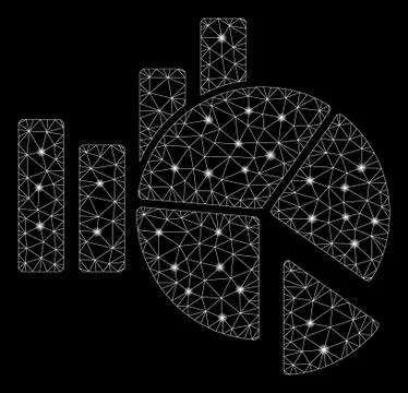 Flare Mesh 2D Statistics with Flare Spots Illustrazione stock