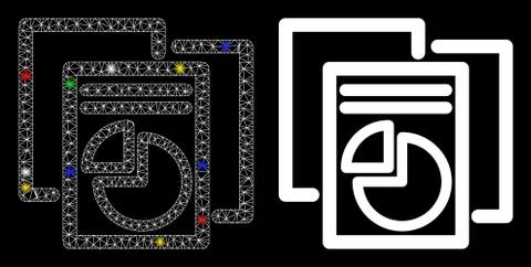 Flare Mesh 2D Statistics Icon with Flare Spots イラスト素材