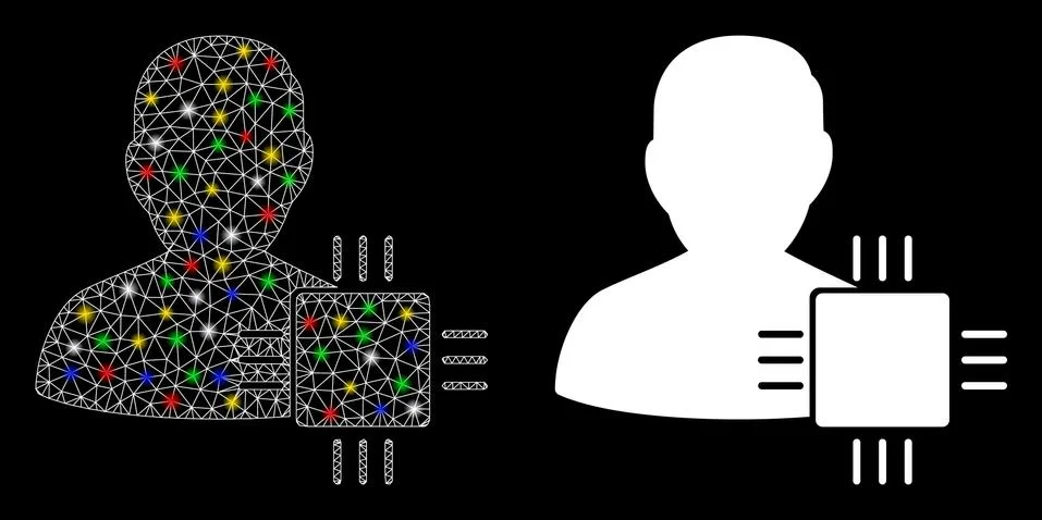 Flare Mesh 2D System Developer Icon with Flare Spots Stockillustratie