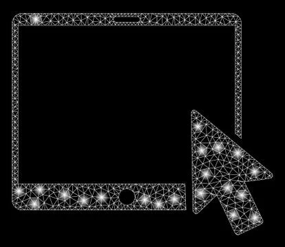 Flare Mesh 2D Tablet Arrow Pointer with Flare Spots イラスト素材