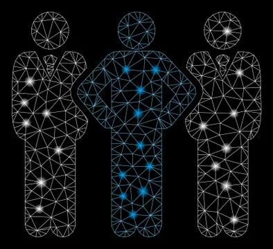 Flare Mesh 2D Team with Flare Spots Stock Illustration
