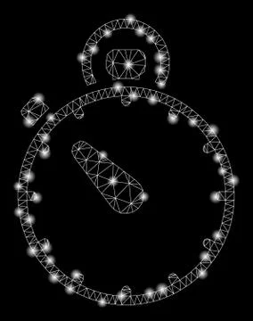 Flare Mesh 2D Timer with Flash Spots Stock Illustration