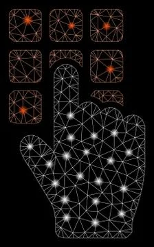 Flare Mesh 2D Type Password with Flare Spots 스톡 일러스트