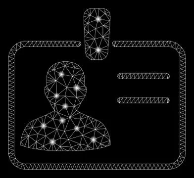 Flare Mesh 2D User Badge with Flare Spots Illustrazione stock