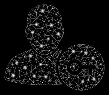 Flare Mesh 2D User Login with Light Spots Stockillustratie