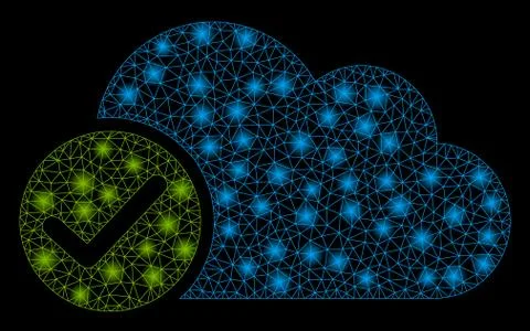 Flare Mesh 2D Valid Cloud with Flare Spots イラスト素材