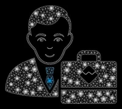 Flare Mesh 2D Waves Accounter with Flare Spots Illustrazione stock