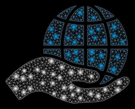 Flare Mesh 2D World Class Offer Hand with Flare Spots 스톡 일러스트