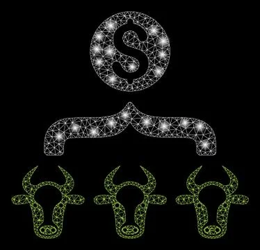 Flare Mesh Carcass Cattle Result Money with Flare Spots Ilustración de archivo
