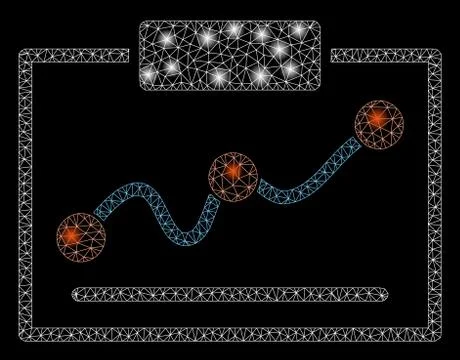 Flare Mesh Carcass Chart with Flare Spots 스톡 일러스트