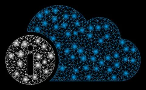 Flare Mesh Carcass Cloud Info with Flare Spots イラスト素材