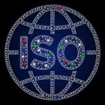 Flare Mesh Carcass ISO Standards with Light Spots 스톡 일러스트