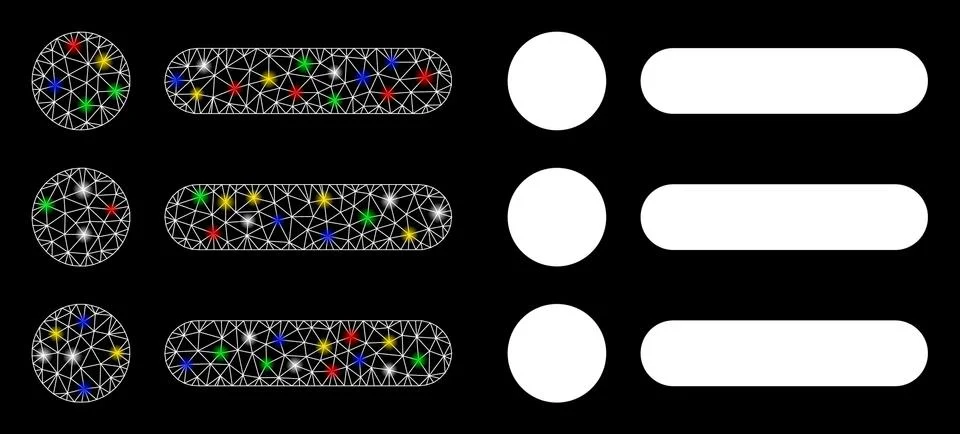 Flare Mesh Carcass Items Icon with Flare Spots 스톡 일러스트