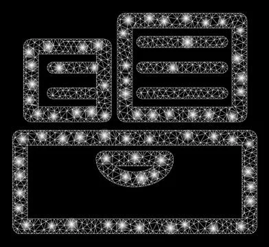 Flare Mesh Carcass Library Catalog with Flare Spots Illustrazione stock