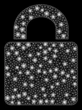 Flare Mesh Carcass Lock with Flare Spots 스톡 일러스트