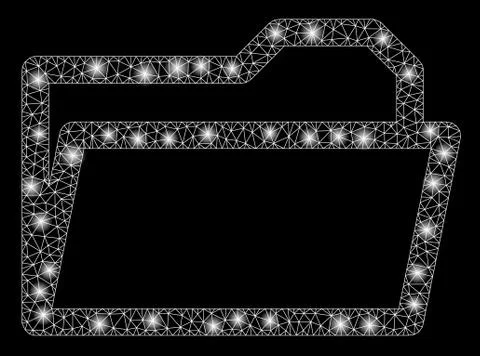 Flare Mesh Carcass Open Folder with Flare Spots Stock Illustration