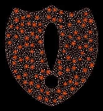 Flare Mesh Carcass Problem Shield with Flare Spots Stock Illustration