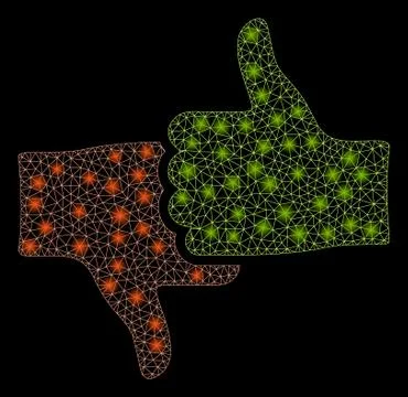 Flare Mesh Carcass Rate Thumbs with Flare Spots Stock Illustration