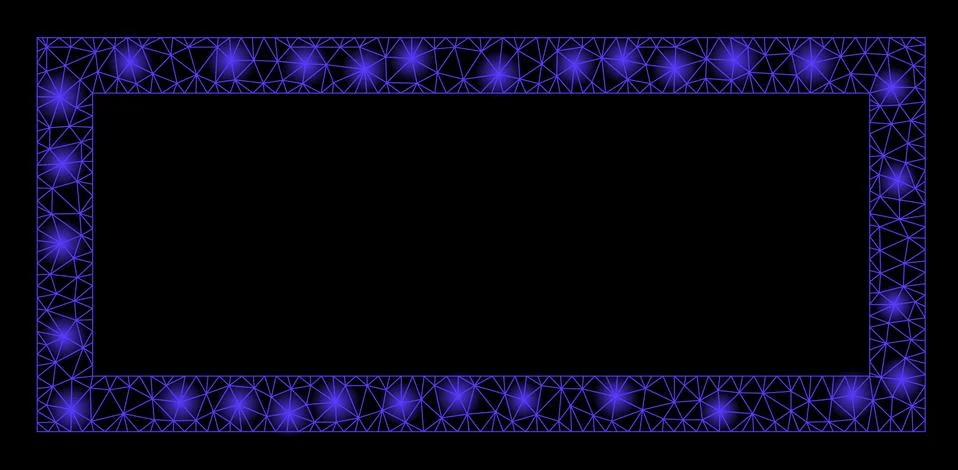 Flare Mesh Carcass Rectangle Frame with Flare Spots 스톡 일러스트