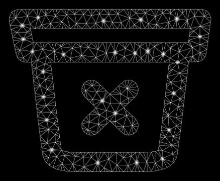 Flare Mesh Carcass Remove Data with Flare Spots Stock Illustration