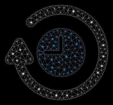 Flare Mesh Carcass Repeat Clock with Flare Spots Illustrazione stock