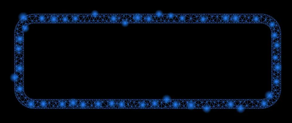 Flare Mesh Carcass Rounded Rectangle Frame with Flare Spots Stockillustratie