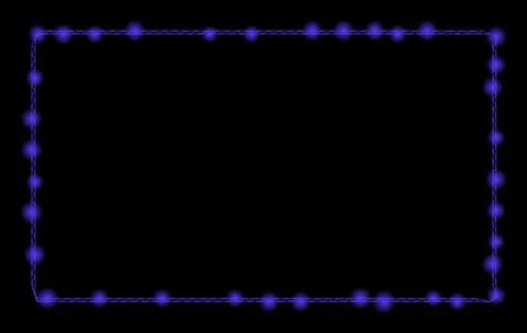 Flare Mesh Carcass Rounded Rectangle Frame with Flare Spots Stockillustratie