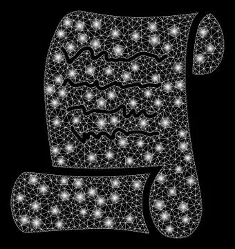 Flare Mesh Carcass Script Roll with Flare Spots Illustrazione stock