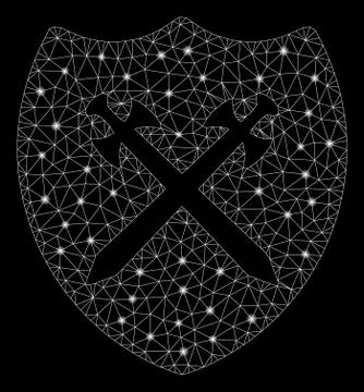 Flare Mesh Carcass Security Shield with Flare Spots Stock Illustration