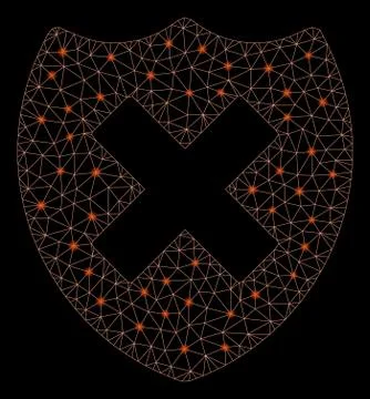 Flare Mesh Carcass Security Shield Fail with Flare Spots Stock Illustration