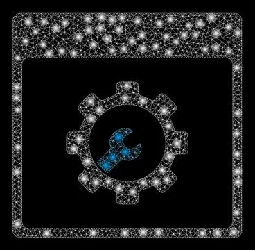 Flare Mesh Carcass Setup Tools Calendar Page with Flare Spots Ilustração Stock