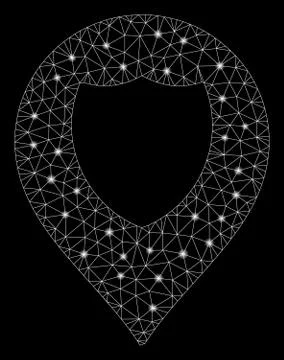 Flare Mesh Carcass Shield Marker with Flare Spots Stock Illustration