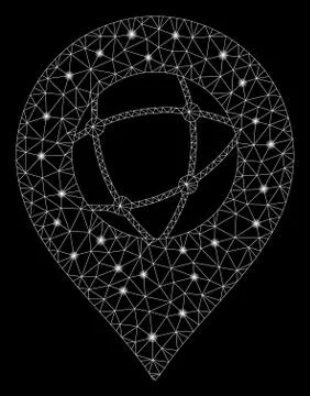 Flare Mesh Carcass Sphere Marker with Flare Spots 스톡 일러스트