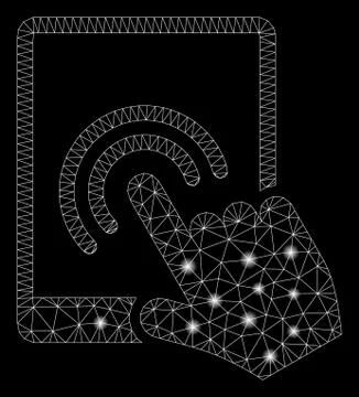 Flare Mesh Carcass Tablet Double Tap with Flare Spots Stock Illustration