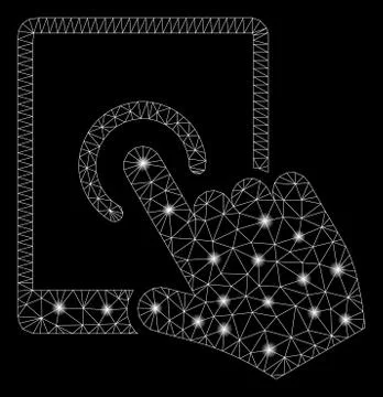 Flare Mesh Carcass Tablet Tap with Flare Spots Stock Illustration