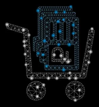 Flare Mesh Carcass Transfer Rouble Accounts with Flare Spots 库存插图