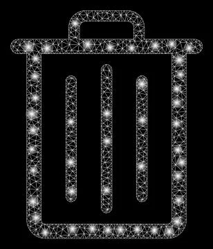 Flare Mesh Carcass Trash Can with Flare Spots Illustrazione stock