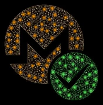 Flare Mesh Carcass Valid Monero with Flare Spots Stock Illustration