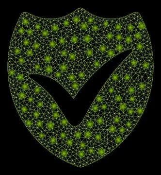 Flare Mesh Carcass Valid Shield with Flash Spots Stock Illustration