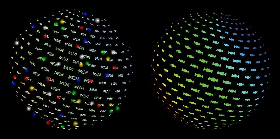 Flare Mesh Network Candy Abstract Sphere Icon with Flare Spots Stock Illustration