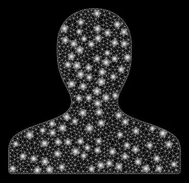 Flare Mesh Network Client with Flare Spots Illustrazione stock