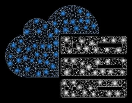 Flare Mesh Network Cloud Computing with Flare Spots イラスト素材