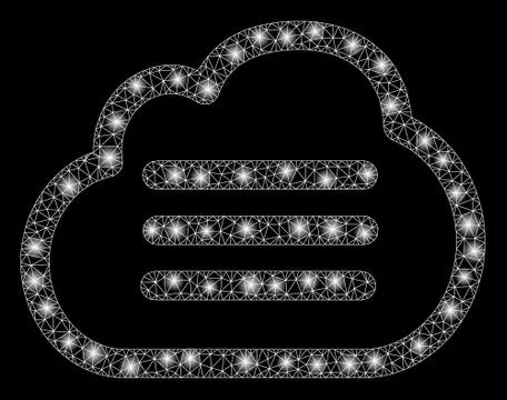 Flare Mesh Network Cloud File with Flash Spots イラスト素材